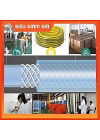 Bộ dây vòi xịt nước rửa xe, tưới cây . tăng áp 3 lần, loại 15m 206701-3 đầu đồng, cút+ tặng đai