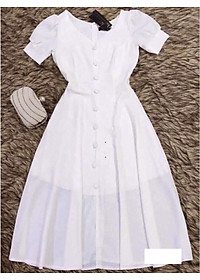 ĐẦM VINTAGE TAY PHỒNG MYMY