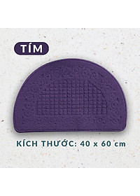Thảm Chùi Chân Vải Hình Bán Nguyệt TOKDODO Chống Trượt Cao Cấp.