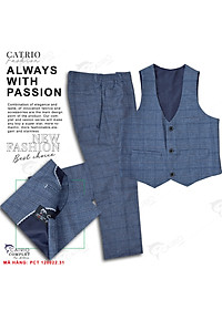 BỘ VEST TRẺ EM CATRIO PCT120022/31 CHO BÉ TRAI TỪ 2TUỔI ĐẾN 12 TUỔI (11KG ĐẾN 49KG) LÀ BỘ ĐỒ VEST BÉ TRAI MÙA LỄ TẾT TIỆC CƯỚI THÔI NÔI SINH NHẬT DẠ HỘI gồm 3 chi tiết áo vest+quần dài+áo gile, được làm bằng vải dạ mềm mượt, thiết kế tuyệt đẹp