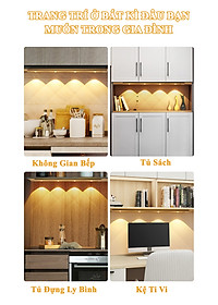 Đèn LED Trang Trí Cảm Biến Chuyển Động Hồng Ngoại KUNBE Đèn Mắt Mèo Decor Với Ánh Sáng 3 Màu, Hiệu Ứng Độc Đáo, Nhiều Kích Cỡ Phù Hợp Trang Trí Tủ Đồ, Nhà Bếp, Phòng Ngủ, Phòng Khách