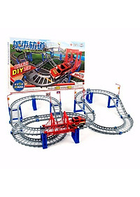 Bộ đồ chơi đường đua ô tô tàu lượn 56 chi tiết chất liệu nhựa ABS bền chắc, dẻo dai và an toàn cho trẻ