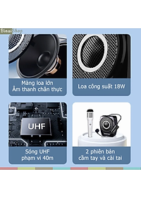 Takstar E8W - Máy Trợ Giảng Không Dây UHF, Hỗ Trợ Bluetooth, Cổng USB, Công Suất 18W, Sử Dụng 12 Giờ- Hàng chính hãng