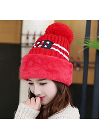 Mũ len, nón len 2 phong cách tua rua số 08 A011