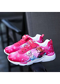 Giày Thể Thao Bé Gái Hình Elsa And Anna T15 - Hồng (3 - 7 Tuổi)