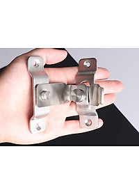 Chốt Khóa Cài Cửa Góc Vuông 90 Độ KUNBE Bằng Thép Không Gỉ, Then Cửa Dạng Chữ L Có Chốt Cố Định Thanh Gạt Loại To An Toàn, Chắc Chắn