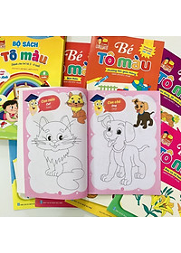 Túi tô màu song ngữ Anh Việt - Tô màu sáng tạo cho trẻ 3 - 4 tuổi - Tặng kèm bộ sáp 12 màu