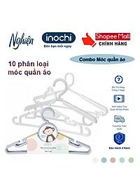 Móc Treo Quần Áo, Móc Treo Đa Năng Hara, Bộ Sưu Tập Móc Quần Áo Người Lớn Nhựa Cao Cấp Inochi