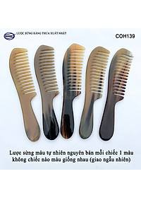 Lược sừng răng thưa Chải tóc xoăn, xù (Size: L - 20cm) COH139 - Lược xuất Nhật - Chăm sóc tóc