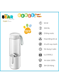 Mua Máy Xay Sinh Tố Mini, Máy Xay Sinh Tố Cầm Tay BEAR BL-B35V1 Sử Dụng Sạc PIN, Dung Tích 350 ML Công Suất 50 W - Hàng Chính Hãng