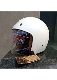 Nón bảo hiểm 3/4 ROYAL M139 có kính âm màu TRẮNG BÓNG