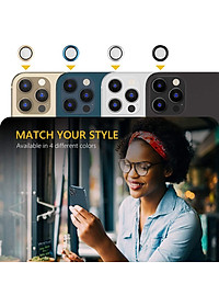 Bộ miếng dán kính cường lực bảo vệ Camera iPhone 12 Pro Max hiệu Wiwu Guard Lens Ring mang  lại khả năng chụp hình sắc nét full HD (độ cứng 9H, chống trầy, chống chụi & vân tay, bảo vệ toàn diện) - hàng nhập khẩu