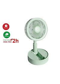 Quạt Mini Tích Điện Để Bàn Super Fan Gấp Gọn Tiện Dụng 3 Cấp Độ Sạc Usb