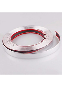 Nẹp dán viền mạ crom bản 2cm trang trí chân viền kính ô tô, ốp viền chân kính mạ crom cuộn dài 15 mét
