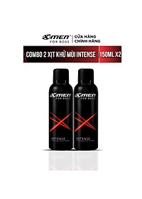 Combo 2 Xịt Khử Mùi XMen For Boss Intense 150ml/chai