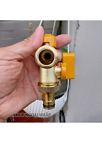 Vòi nước Faucet tăng áp bằng hợp kim vòi nước 2 đầu ra thông minh kèm 2 đầu nối ống