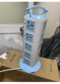 Ổ Điện 5 Tầng Hình Tháp Gồm 20 Ổ Cắm Và 3 Cổng Sạc USB Dùng Cho Chân Cắm 2 Chấu Tròn Đường Kính 4.8mm