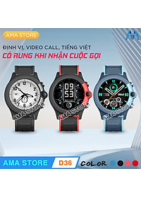 Đồng hồ Thông minh Định vị có Rung, gọi Điện thoại, Video Call, thay được Nhạc chuông AMA Watch D36 Tiếng Việt dành cho Trẻ em, Học sinh Hàng nhập…