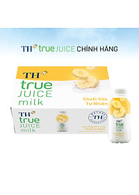 Thùng 24 chai nước uống sữa trái cây TH true JUICE milk vị chuối tự nhiên 300 ml (300 ml x 24)