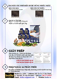 Thuốc nhuộm tóc LETMIMO phủ bạc tại nhà 22 loại thảo mộc Nâu Đen_2N, Hộp 5 Gói + Quà tặng 1 khăn gội bestke 83*33cm