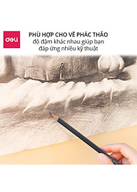 Bút chì phác thảo phiên bản cao cấp Deli - 2H, HB, 2B, 4B, 6B, 8B - 1 chiếc - S998