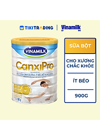 Sữa bột Vinamilk CanxiPro 900g (Hộp thiếc) - Sữa bổ sung Canxi cho người già cao tuổi, Tốt cho xương khớp - 900g