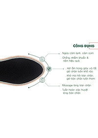 Lót giày lưới 2 lớp Hương Quế CI-06 làm từ vải lưới 2 lớp - vải cotton - bột quế giúp êm chân - ấm chân - phòng cảm cúm