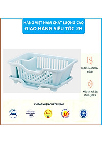Rổ Úp Bát Tiện Ích Việt Nhật, Giá Để Bát Đĩa , Khay Úp bát, Có Lỗ Thoát Nước Tiện Ích Chất Liệu Nhựa PP An Toàn- Hàng Việt Nam