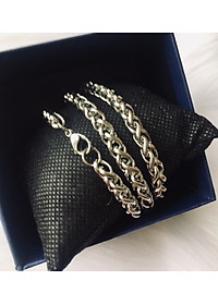 Bộ Dây Chuyền Nam Nữ inox kiểu Xích Lặc, Phong cách Châu Mỹ, Kèm hộp đựng lót nỉ.