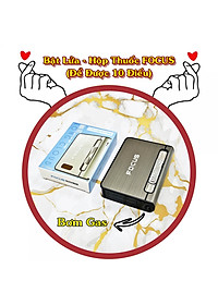 Hộp Quẹt Bật Lửa Khè - Hộp Đựng Thuốc Focus 10 (Điếu) 2in1 tiện lợi, Mẫu mới 2023