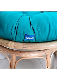 Ghế papasan ( nệm vải bố cotton  xanh ngọc)