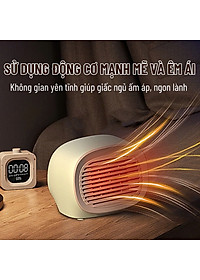 Máy Sưởi Gốm Mini Cho Nhân Viên Văn Phòng Làm Ấm Nơi làm việc phòng ngủ nhà tắm phòng học - Máy Êm Ấm Áp - Quạt Sưởi Ấm Mini Công Suất Max 400W Du Lịch Phượt Dã Ngoại Máy sưởi ấm cho phòng ngủ, quạt sưởi gốm nóng nhanh an toàn cho trẻ em - Hàng Nhập Khẩu