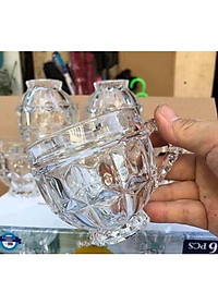Bộ 6 Ly Thủy Tinh Có Quai Cầm Hàng Cao Cấp 180ML - HÀNG CHÍNH HÃNG MINIIN