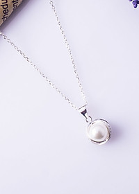 Bộ dây chuyền liền mặt trang sức bạc Ý S925 Bạc Xinh - Ngọc trai đẹp PP1229