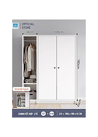 Tủ Quần Áo Dạng Module Dễ Dàng Sắp Xếp Và Lưu Trữ Vật Dụng Thương Hiệu SIB Decor TA13