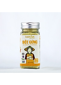 Bột gừng hữu cơ sấy lạnh Dalahouse 50gr - Nguyên màu, nguyên mùi, nguyên vị - Tiện dụng, không tốn công bóc vỏ, giã đập, say nghiền, rửa đồ nghề chế biến