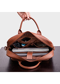 Cặp công sở Trita ( Thời trang nam đựng vừa laptop 13.3 inch - Cặp da TCA5 )