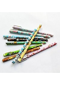 Combo 10 bút mực nước gel in hình hoạt hình chấm bi dải ngân hà nhiều màu khác nhau