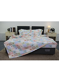 Bộ Ga 4 món Cotton Đũi Tatana mền mịn, thoáng mát  Mẫu ngẫu nhiên ( chọn mẫu ib shop )