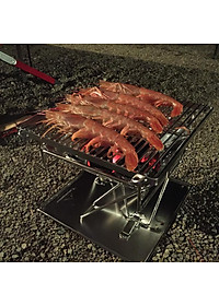 Đồ cắm trại bếp nướng campingmoon cắm trại du lịch dã ngoại bếp than xếp nướng thịt BBQ ngoài trời campout A017