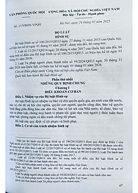 Bộ Luật Hình sự  - Bộ Luật Tố Tụng Hình Sự ( Sửa đổi, bổ sung năm 2025 )