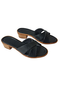 Dép Cao Gót Nữ BIGGBEN Da Bò Cao 4 Phân DCG71