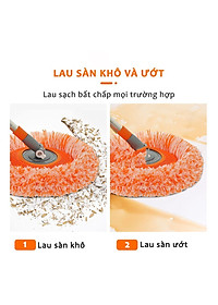 Chổi Quét Trần Nhà Cán Kéo Dài 180Cm ,Cây Lau Trần Nhà Hình Hoa Hướng Dương Xoay 180 Độ Giúp Bạn Làm Sạch Mọi Ngóc Ngách - HÀNG CHÍNH HÃNG MINIIN