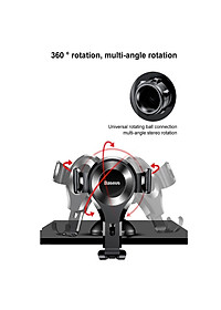 Giá đỡ điện thoại  xoay 360 độ Baseus Osculum Type Gravity Car Mount gắn taplo ô tô, xe hơi  SUYL-XP01, Tự động điều chỉnh kích thước màn hình sao cho vừa với điện thoại khi đặt lên giá đỡ, Hàng nhập khẩu