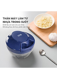 Dụng cụ xay tỏi ớt, thực phẩm Lebenlang LBL3939 lưỡi xay inox sắc bén, dây rút tiện lợi - hàng chính hãng