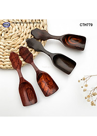 Muỗng xúc trà gỗ trắc/cẩm siêu sạch (HAHANCO) Dụng cụ hữu dụng khi thưởng trà - CTH779