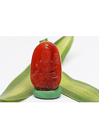 Mặt Dây Chuyền Phổ Hiền Bồ Tát Đá Mã Não Đỏ Ngọc Quý Gemstones PHMND