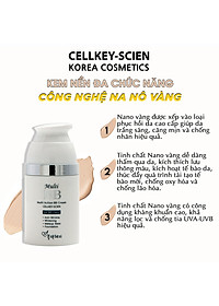 Combo Kem Nền Kem Chống Nắng Che Khuyết Điểm Kiềm Dầu Dưỡng Trắng Chống Nhăn Cho Da Nhạy Cảm Cellkey-Scien BB Sun Cream (80ml)
