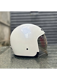 Nón bảo hiểm 3/4 ROYAL M139 có kính âm màu TRẮNG BÓNG