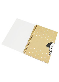 Sổ Lò Xo Bìa Nhựa Puppy A5 - Kẻ Ngang - Oxford D481A5 - Màu Nâu
